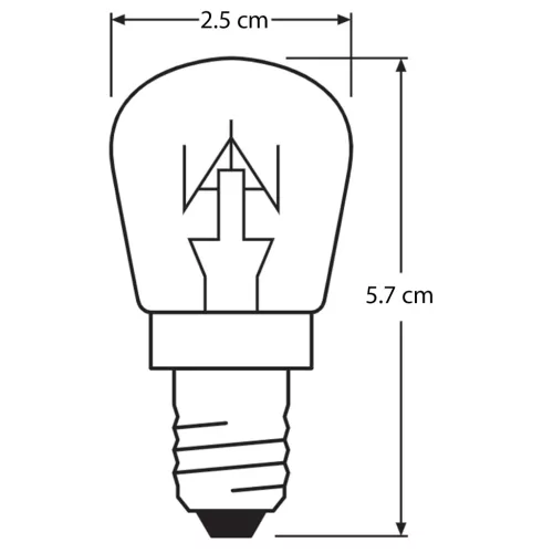 Sütőkörte E14 15W 85lm 230V SPECIÁLIS SÜTŐ T OSRAM
