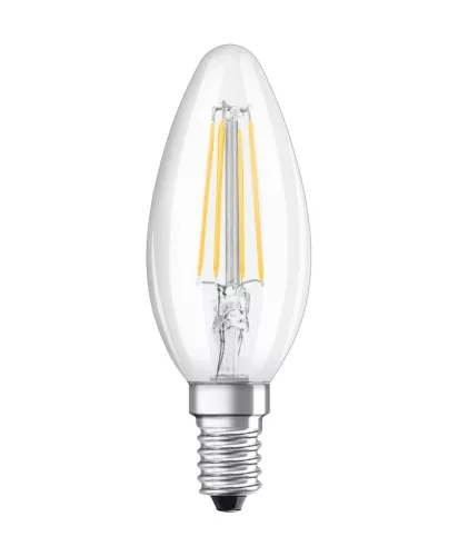 2x LED izzó B35 gyertya E14 4W = 40W 470lm 4000K semleges 300° Retrofit Filament CLASSIC Osram