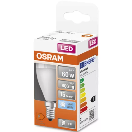 E14 P45 LED izzó 7W = 60W 806lm 4000K Semleges 200° OSRAM STAR