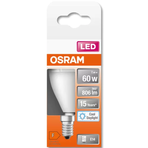 E14 LED izzó 6.5W 806lm 6500K Cold OSRAM Star