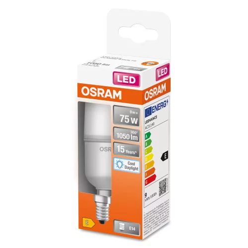 E14 LED izzó 9W = 75W 1050lm 6500K Hideg 200° OSRAM STAR STICK