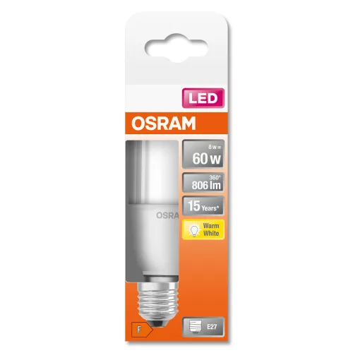 E27 LED izzó 8W = 60W 806lm 2700K 200° OSRAM STAR STICK