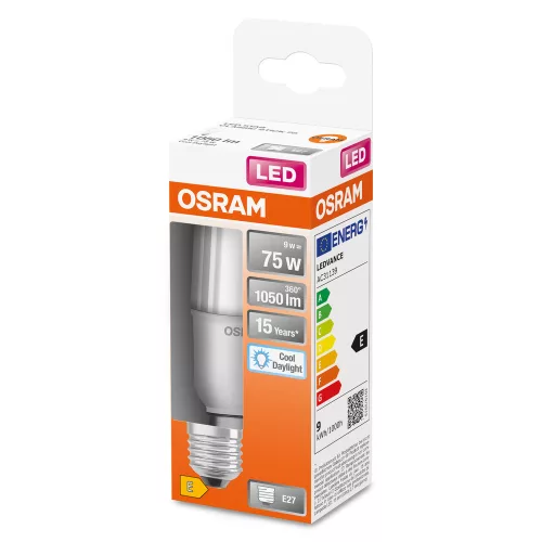 E27 LED izzó 10W = 75W 1050lm 6500K Hideg 200° OSRAM STAR STICK
