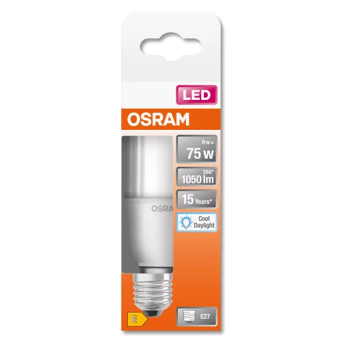 E27 LED izzó 10W = 75W 1050lm 6500K Hideg 200° OSRAM STAR STICK