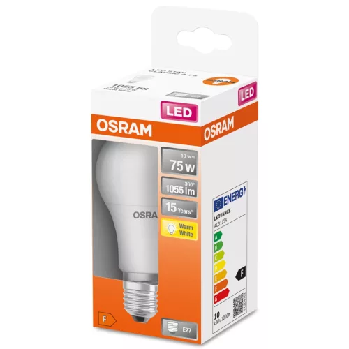 E27 A60 LED izzó 10W = 75W 1055lm 2700K  200° OSRAM STAR