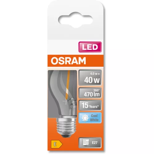 E27 P45 CL LED izzó 4W = 40W 470lm 4000K Semleges 300° OSRAM STAR izzószál