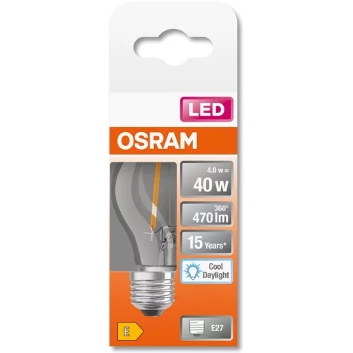 E27 P45 CL LED izzó 4W = 40W 470lm 6500K Hideg 300° OSRAM STAR izzószál