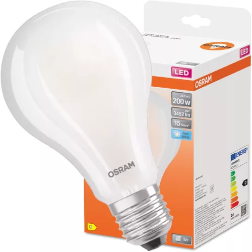 E27 A95 LED izzó 24W = 200W 3452lm 4000K Semleges 300° OSRAM STAR izzószál