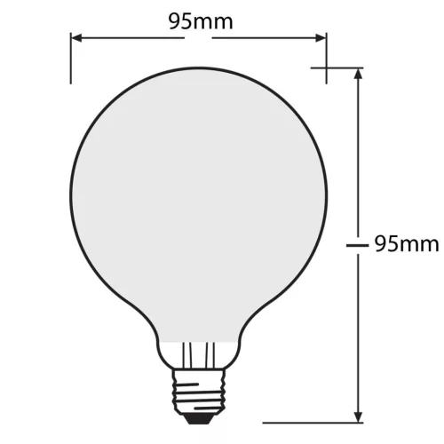 GLOBE E27 G95 LED izzó 11W = 100W 1521lm 4000K Semleges 300° OSRAM Utólag beépített izzószál