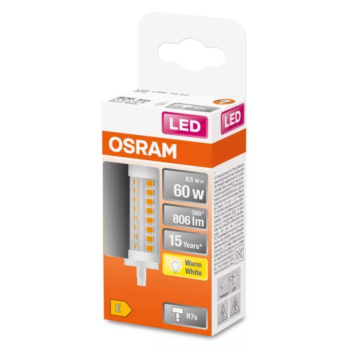 LED izzó R7s 78mm 6.5W = 60W 806lm 2700K  330° OSRAM STAR