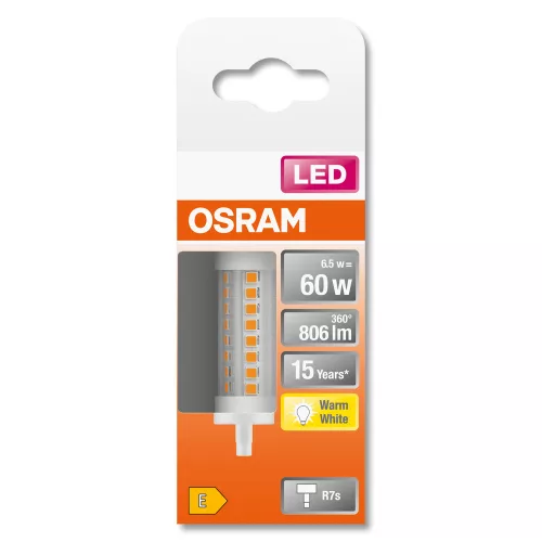 LED izzó R7s 78mm 6.5W = 60W 806lm 2700K  330° OSRAM STAR