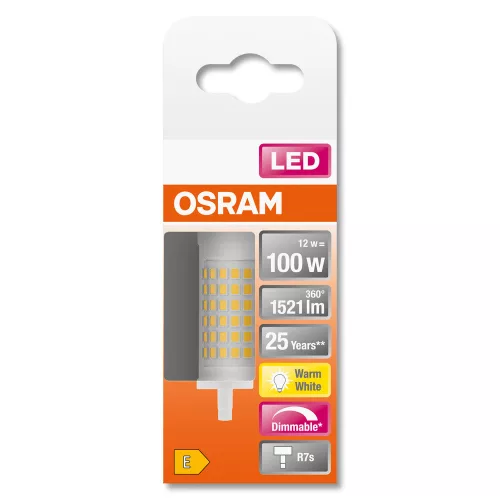 LED izzó R7s 78mm 12W = 100W 1521lm 2700K  360° OSRAM STAR szabályozható