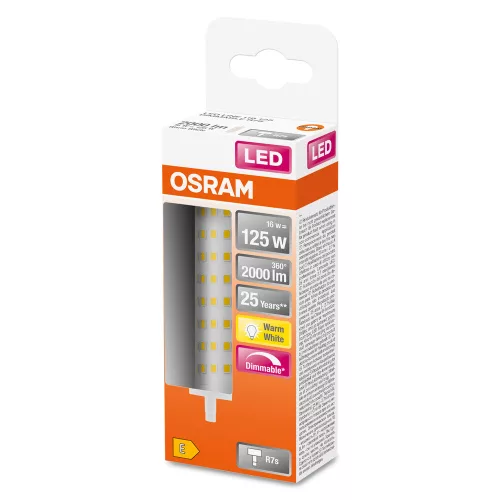 LED izzó R7s 118mm 16W = 125W 2000lm 2700K 300° OSRAM STAR szabályozható