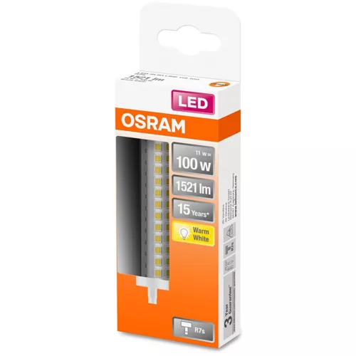 LED izzó R7s 118mm 12W = 100W 1521lm 2700K 300° OSRAM STAR