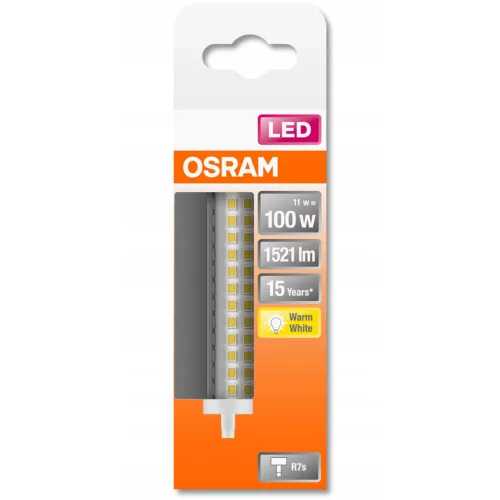 LED izzó R7s 118mm 12W = 100W 1521lm 2700K 300° OSRAM STAR