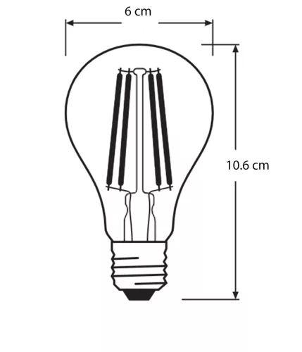 LED izzó 7.3W E27 2700K 806lm szürkületérzékelővel