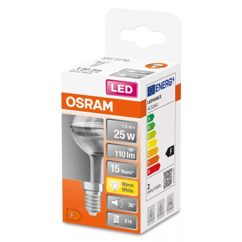LED izzó E14 R50 1.5W = 25W 110lm 2700K  36° OSRAM STAR