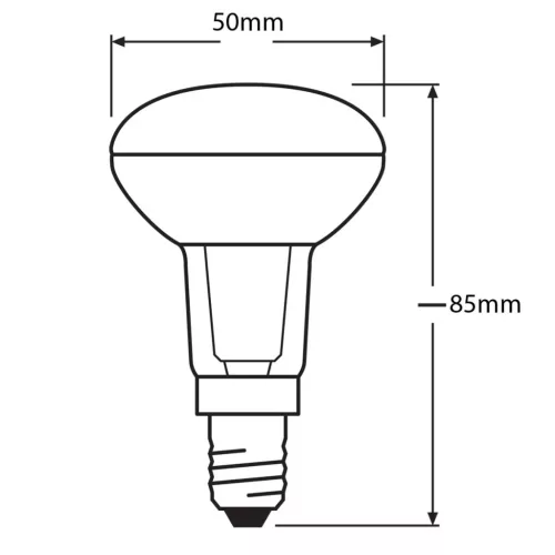 E14 R80 LED izzó 2.6W = 40W 210lm 4000K Semleges 36° OSRAM Star