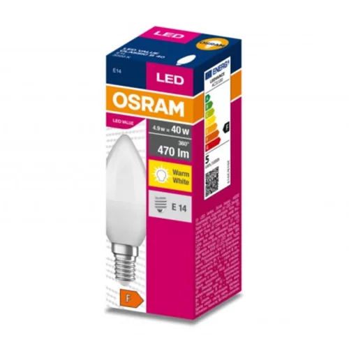 E14 LED GYERTYA izzó 4.9W 470lm 3000K ÉRTÉK OSRAM