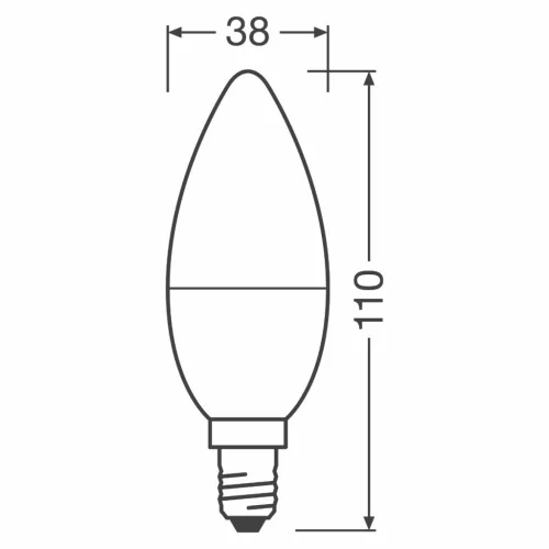 E14 B35 LED izzó 7W = 60W 806lm 4000K semleges OSRAM érték