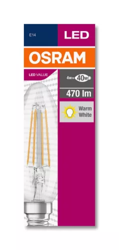 E14 B35 LED izzó 4W = 40W 470lm 2700K 300° OSRAM  izzószál