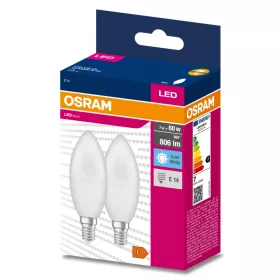   2db LED izzó E14 B35 7W = 60W 806lm 4000K Semleges 220° OSRAM ÉRTÉK