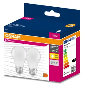   2db LED izzó E27 A60 4,9W = 40W 470lm 2700K meleg 200° OSRAM ÉRTÉK