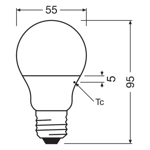 2db LED izzó E27 A60 4,9W = 40W 470lm 2700K meleg 200° OSRAM ÉRTÉK
