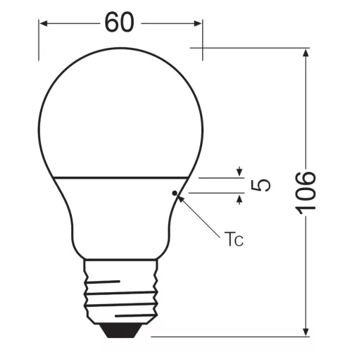 2db LED izzó E27 A60 8.5W = 60W 806lm 2700K  200° OSRAM