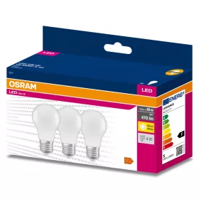   3PAK LED izzó E27 A60 4,9W = 40W 470lm 3000K meleg 200° OSRAM ÉRTÉK