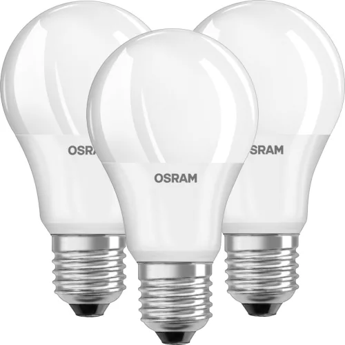 3PAK LED izzó E27 A60 10W = 75W 1055lm 3000K meleg 200° OSRAM ÉRTÉK