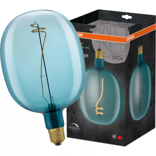 E27 BALLON LED dekoratív izzó 4,5W = 10W 100lm 1600K meleg 320°-os izzószál szabályozható OSRAM Vintage 1906
