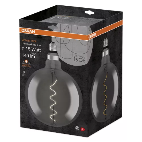 LED izzó E27 G200 4W = 15W 140lm 1800K 330°-os izzószál