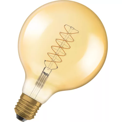 Dekoratív LED izzó E27 G125 4,8W = 37W 420lm 2200K Meleg 320°-os izzószál szabályozható OSRAM Vintage 1906