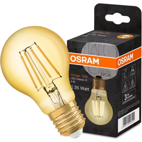 LED izzó E27 A60 4W = 36W 410lm 2400K 360° OSRAM