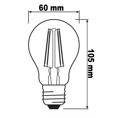 LED izzó E27 A60 6.5W = 55W 725lm 2400K 360° OSRAM