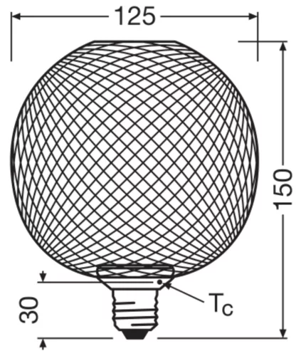 Dekoratív LED izzó E27 3,5 W = 28 W 300 lm Meleg 2700 K 100° Decor Osram