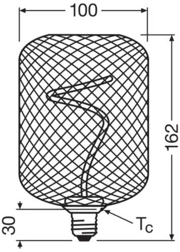 LED dekoratív izzó E27 3,5 W = 14 W 130 lm 1800 K Meleg 320° Szabályozható izzószálas dekor Osram