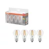 4x LED izzó A60 E27 7W = 60W 806lm 2700K Meleg 300°-os foglalat Osram