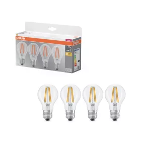   4x LED izzó A60 E27 7W = 60W 806lm 2700K Meleg 300°-os foglalat Osram