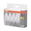 4x LED izzó B35 gyertya E14 4W = 40W 470lm 2700K Meleg 300°-os foglalat Osram
