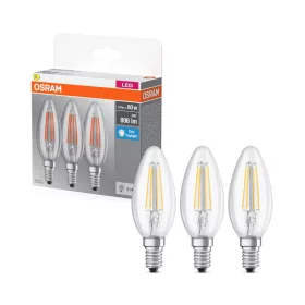   3x LED izzó B35 gyertya E14 5.9W = 60W 806lm Hideg 6500K 300° foglalat Osram