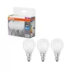 3x LED izzó P45 gömb E14 5.9W = 60W 806lm 6500K Hideg 300° foglalat Osram