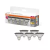 5x LED izzó MR16 reflektor GU5.3 5W = 35W 345lm 2700K Meleg CRI90 12V 36° Szabályozható foglalat Osram