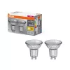 2x LED izzó PAR16 reflektor GU10 4.3W = 50W 350lm 2700K Meleg 36°-os foglalat Osram
