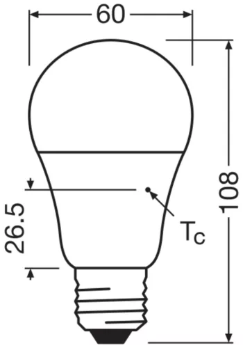LED izzó A60 E27 9.4W = 60W 806lm 2700K Meleg CRI>97 180° CLASSIC Osram
