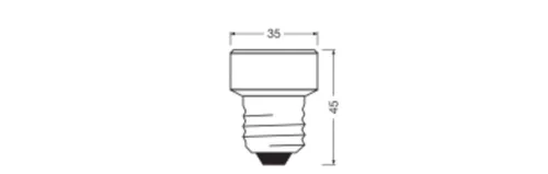 LED izzó reflektor E27 3.5W = 26W 270lm 2700K Meleg 100°-os fényerőszabályozható lapos lámpa Osram