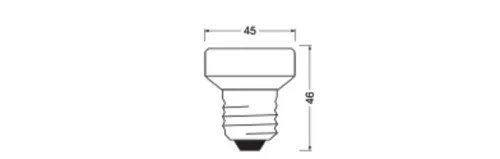 LED izzó reflektor E27 4.5W = 29W 320lm 2700K Meleg 100°-os fényerőszabályozható lapos lámpa Osram