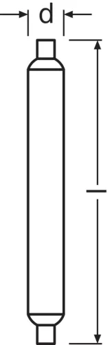 Cső alakú LED izzó S19s 9W = 60W 830lm 2700K Meleg 140° LINE Osram