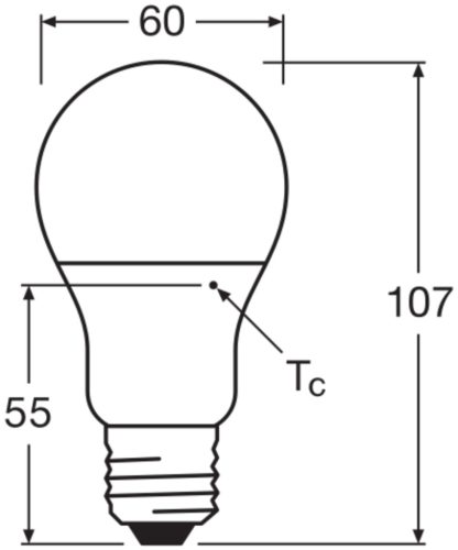 3x LED izzó A60 E27 8.5W = 60W 806lm 2700K Meleg 200° Osram PCR LÁMPÁK